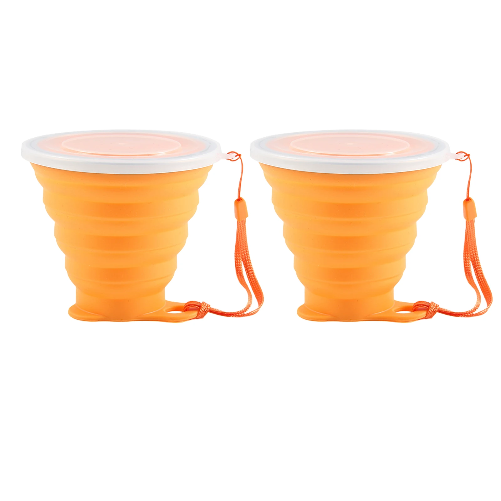 

2pcs Collapsible Children Picnic Drinking Travel Portable 270ml Sports Silicone Telescopic Folding Cup Mug Outdoor Camping