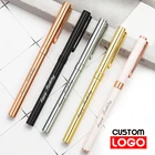 Металлическая шариковая ручка 0,5 мм, пользовательская рекламная Шариковая ручка для канцелярские принадлежности для школьников, студентов, офисные принадлежности, надпись, гравировка имени