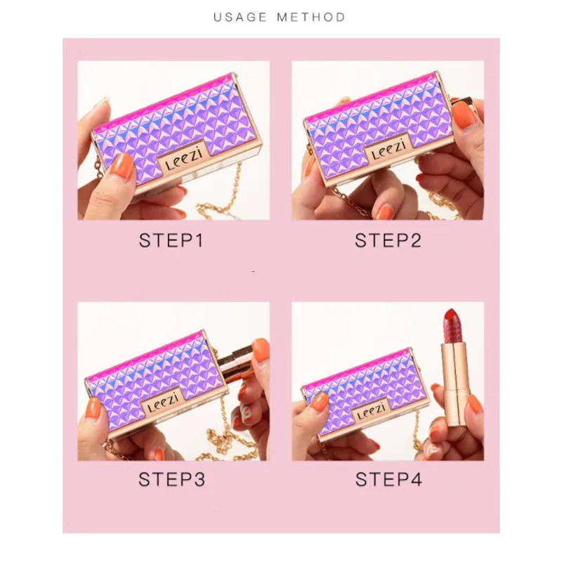 Брендовая креативная кожаная сумка стильная матовая губная помада бархатная