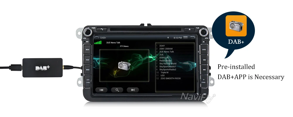 Давид Bluetooth OBD 2-ELM327 DAB+ TPMS наш автомобильный dvd-плеер на основе Android
