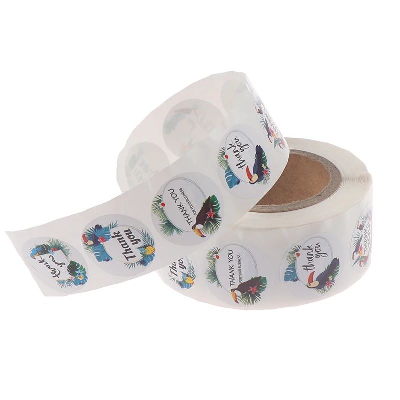 

500Pcs/roll Bird Thank You Sticker for Seal Label Scrapbooking Sticker Stationery