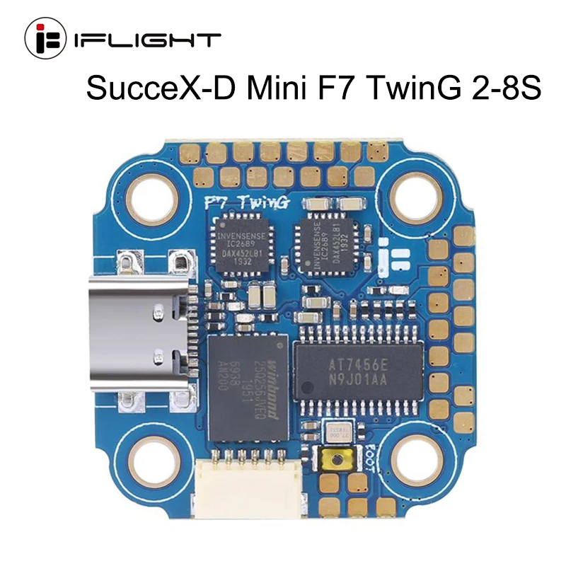 

Контроллер полета IFlight SucceX-D Mini F7 TwinG 2-8S (ICM20689) с универсальным подключением USB type-C для дрона системы HD FPV