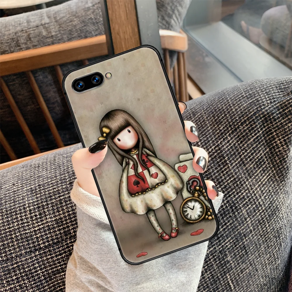 

Cartoon Lovely Santoro Gorjuss Phone Case Cover Hull For HUAWEI honor 7a 8 8s 8a 8x 9 9x 10 20 i Lite Pro black Hoesjes Tpu