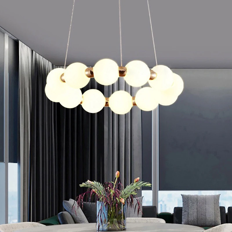 Goede Nordic Parel Serie Lampen En Lantaarns Moderne Persoonlijkheid Woonkamer Decoratie Led Kroonluchter Creatieve Bar Slaapkamer Din