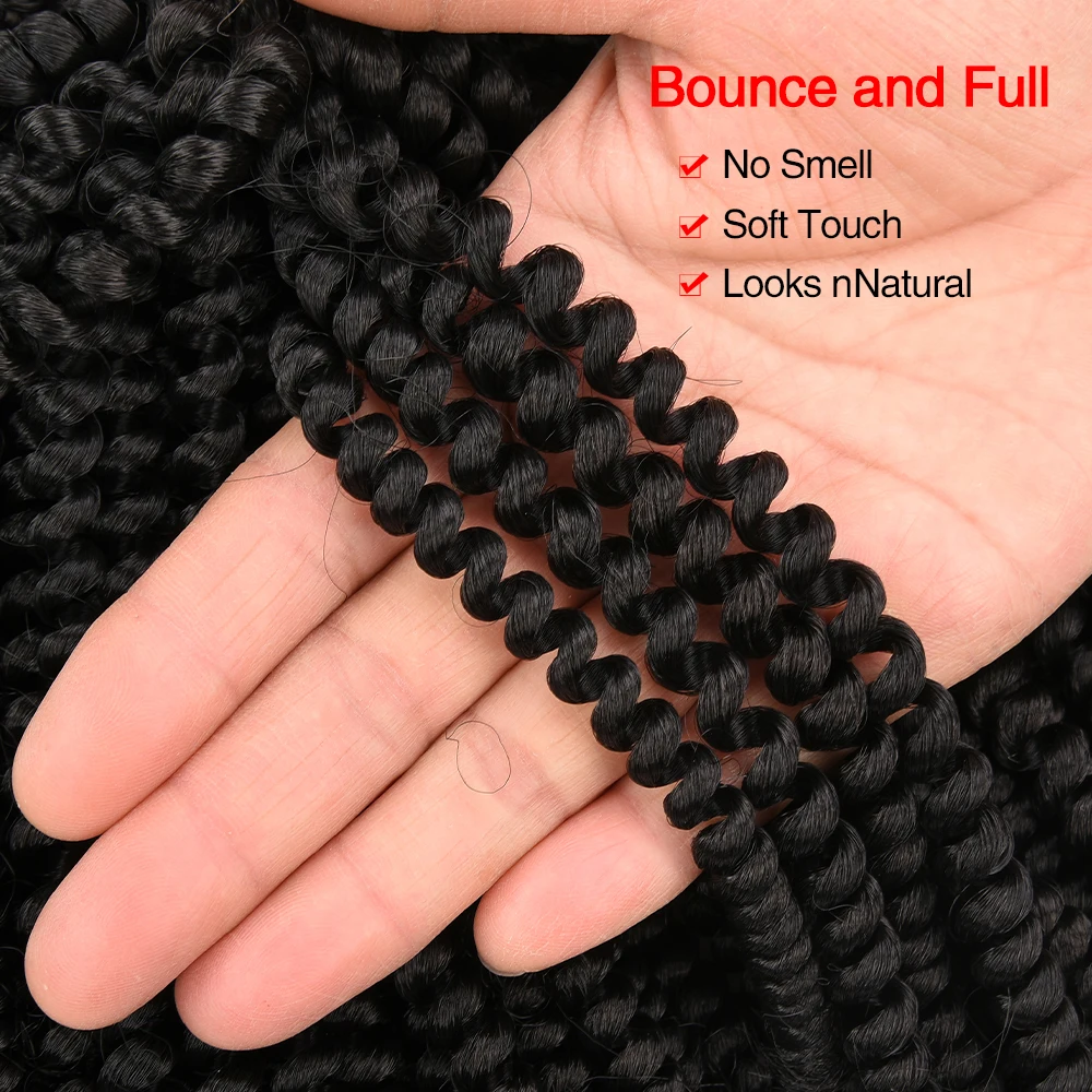 8Inch Ombre Spring Twist Hair Crochet Braids Passion Twist Faux Locs Curly Soft Dreads Dreadlocks For Black Woman Aigemei Afro