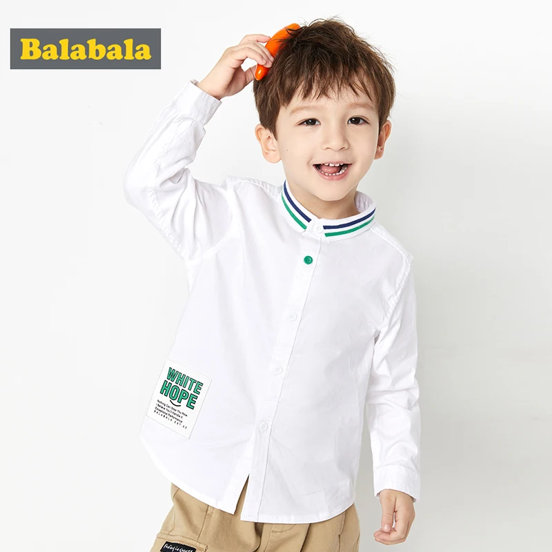 Детская рубашка Balabala с длинными рукавами дышащая мягкая на пуговицах для