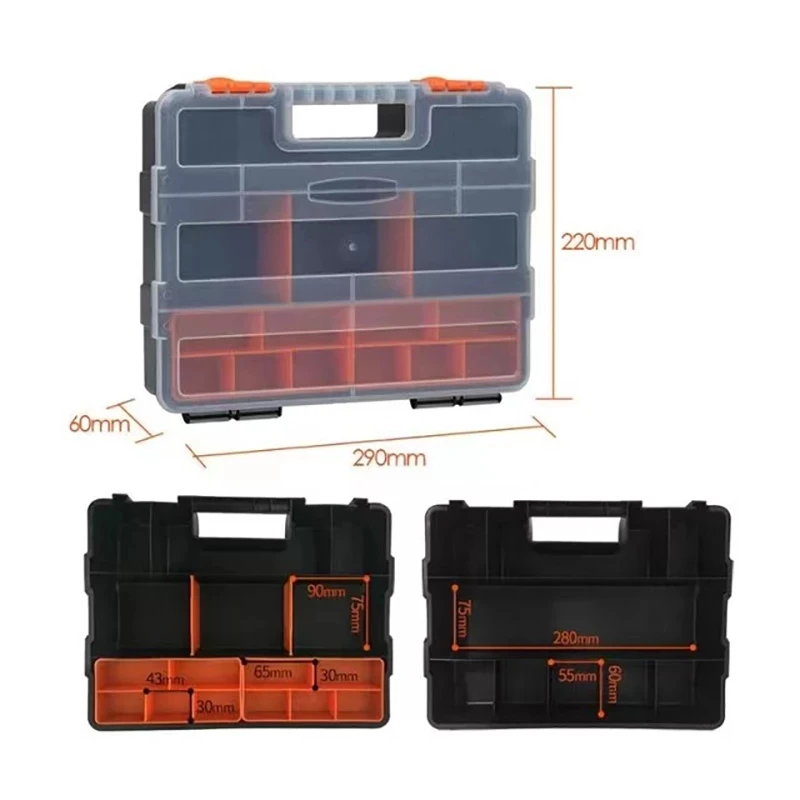 

4Pc/set Tool Case Components box Plastic Parts Combined Transparent Screw Containers Storage Case Hardware accessories tool box