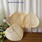 Соломенные плетеные вентиляторы ручной работы летний охлаждающий вентилятор из бамбука для украшения дома