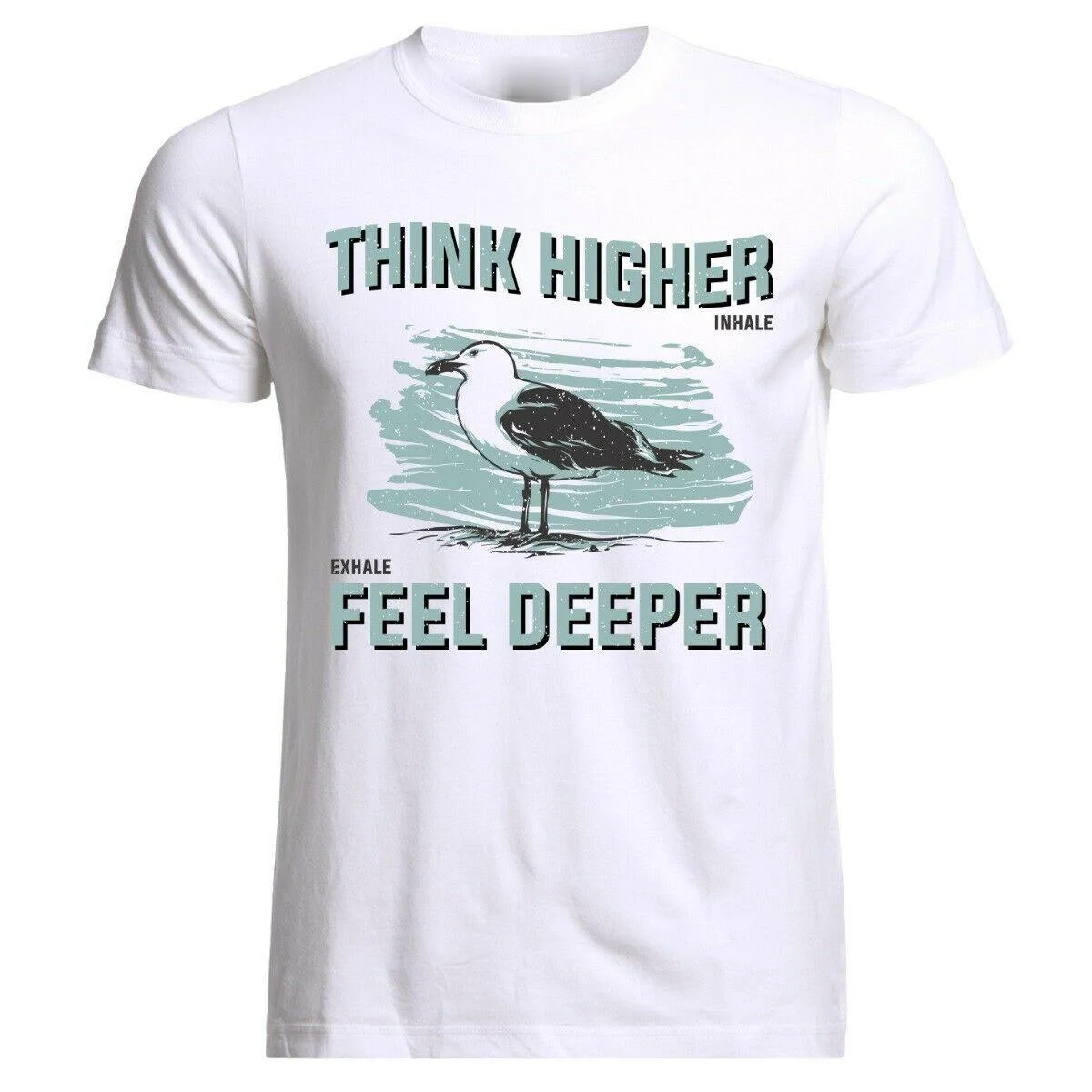 

Fun Seabird Print Men's Summer Cotton Short-sleeved O-neck T-shirt