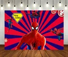 Виниловый фон для фотосъемки с изображением супергероев из мультфильма нитри для детских дней рождения
