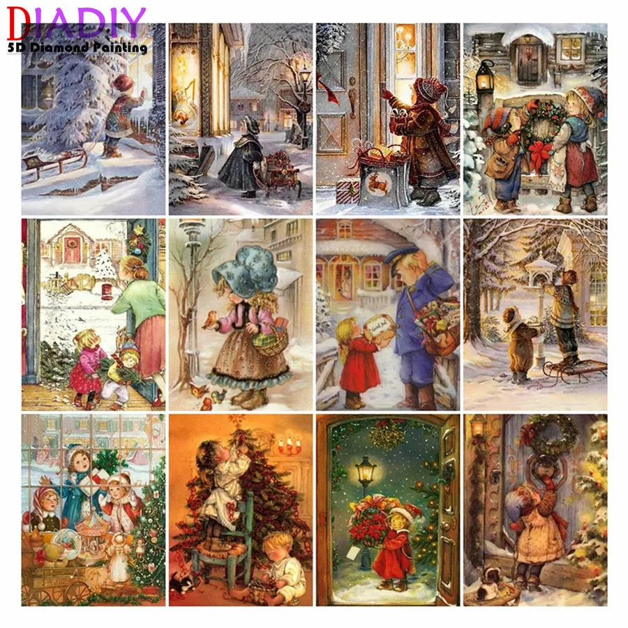 

Diamond Painting Girl Picture Of Rhinestones Diamond Embroidery Christmas Full Drill Cross Stitch Beaded Handmade Gift