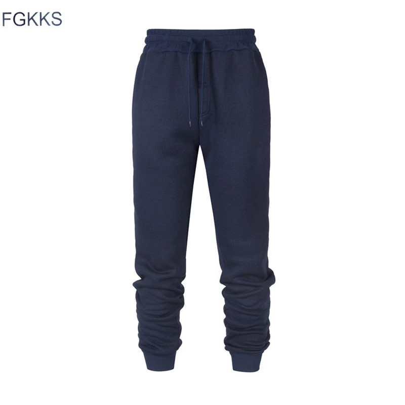 

FGKKS Fashion Men's SweatPants Street Men Solid Color Casual Trousers Comfortable Simple Male SweatPants