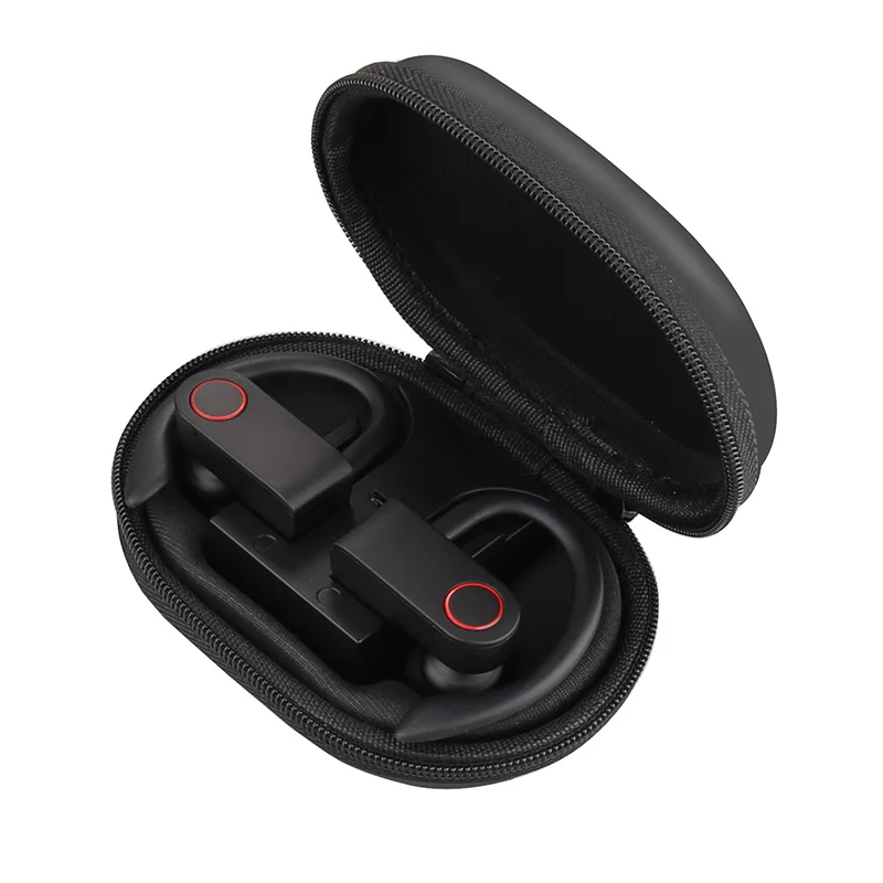 Черный TWS 5,0 Bluetooth наушники CVC шумоподавление водонепроницаемые наушники стерео спортивные наушники двойной микрофон беспроводные Bluetooth гарнитуры - Цвет: Черный
