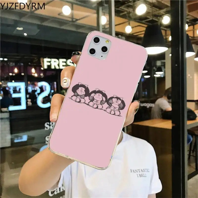 

Mafalda Hot Sale Fitted Phone Case for iphone 12 pro max 11 pro XS MAX 8 7 6 6S Plus X 5S SE 2020 XR cover