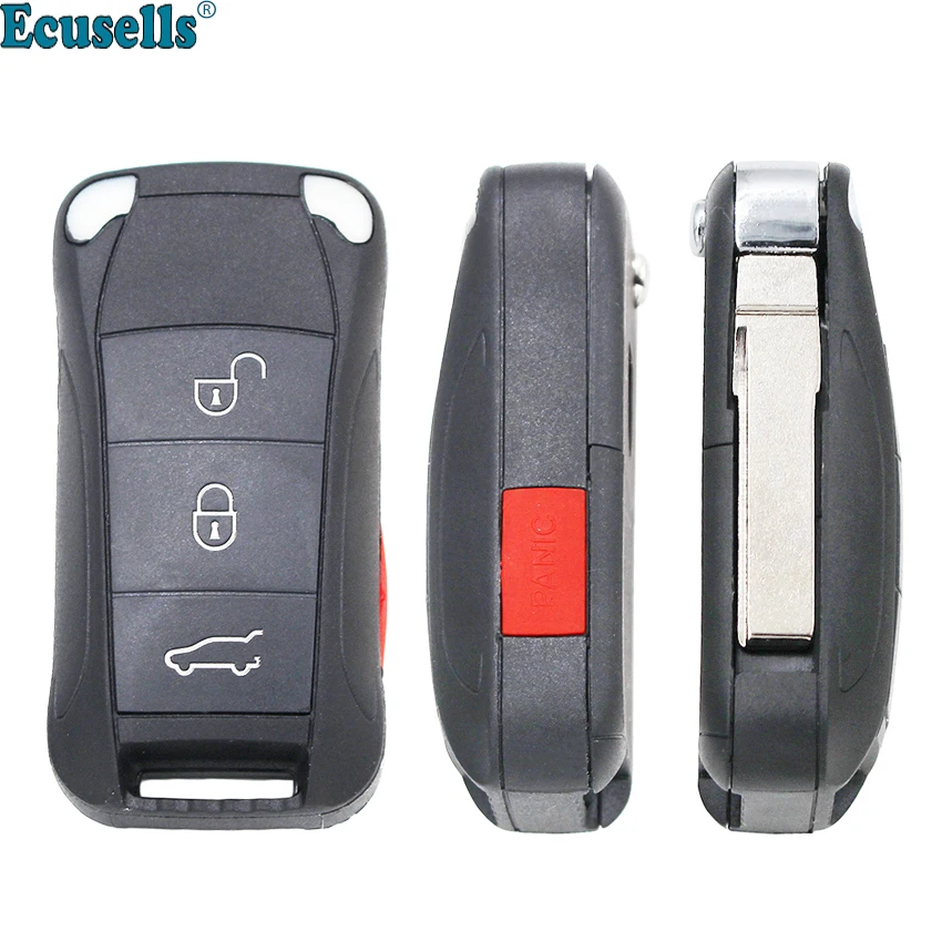 3 + 4 кнопки откидная оболочка ключа дистанционного управления чехол fob для Porsche