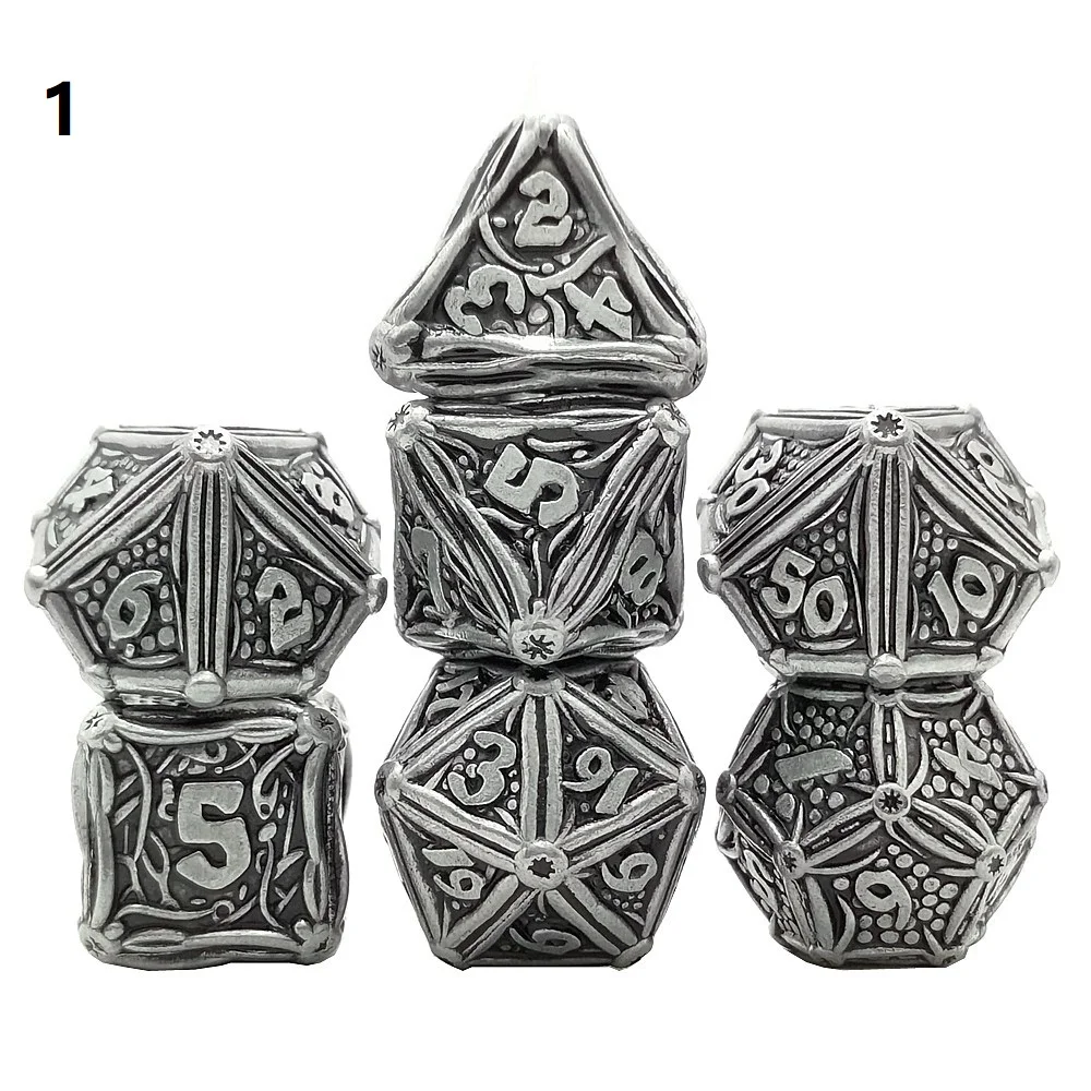 Новые металлические игральные кости DND комплект многогранные ролевые игры