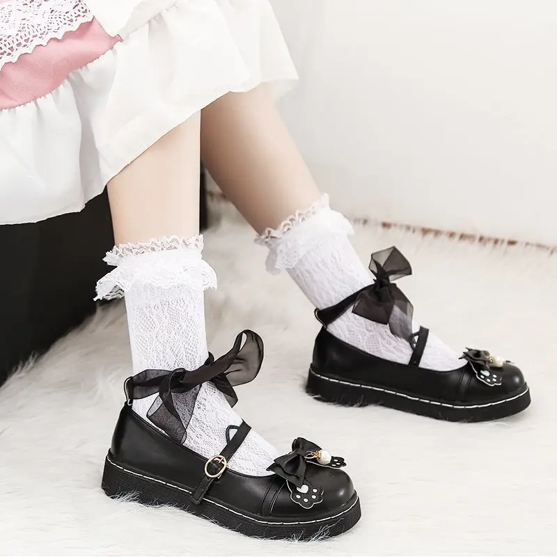 

Spring Sweet Girls Cat Claw Kawaii Tea Party Japanese Cute Anime Cosplay Lolita Shoes Women Harajuku Student School Mid Heel