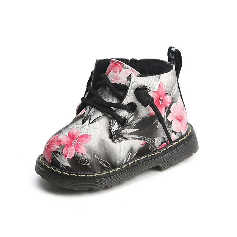 Платья с цветочным принтом В Китае Стиль из микрофибры для детей Модная обувь