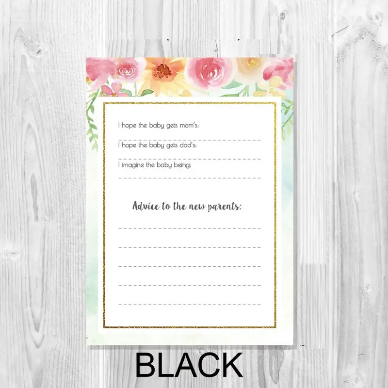 

Baby Predictions and Advice Cards (Pack of 10) - Baby Shower Games Ideas for Boy or Girl- Party Activities Supplies 40JC