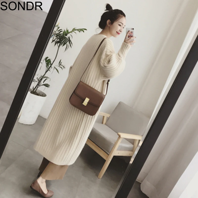 

Cardigan Sweater Women 2020 Autumn Ladies Loose Casual Long Knitted Coat Female Korean Long Sleeve Solid Sweater Jacket Women