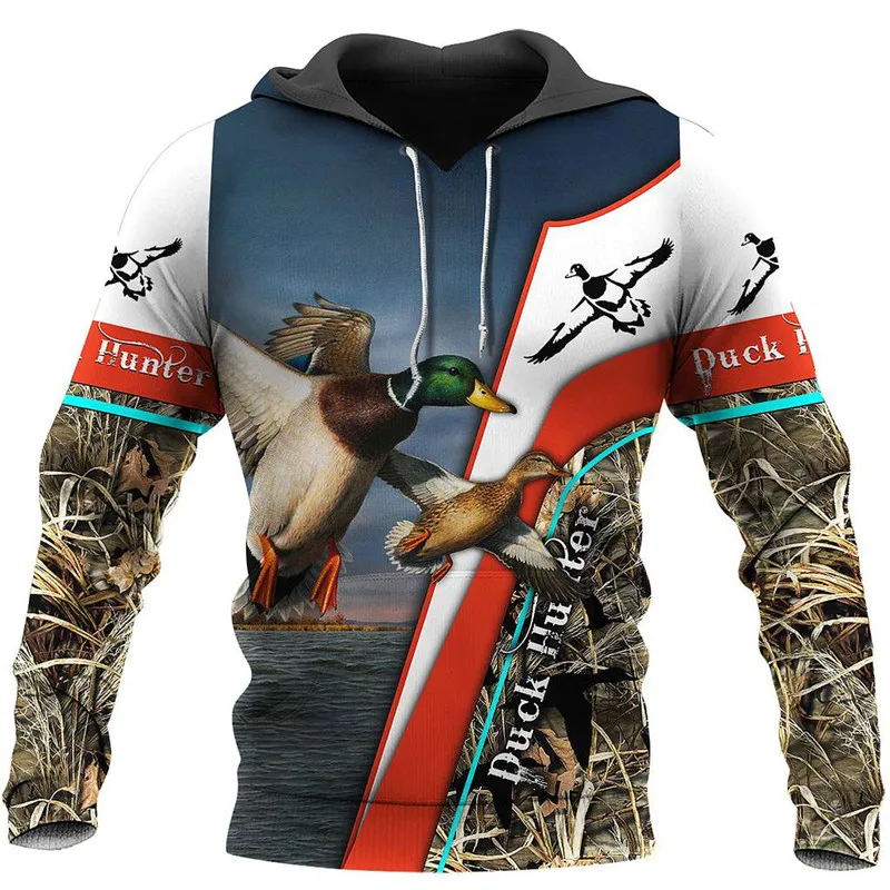 

Men's New Product Top Long Sleeve Duck Hunter 3D Printing Fashion and Comfortable Zipper Hoodie/Sweatshirt Unisex Hoodie S-5XL