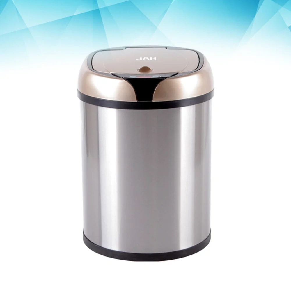 

6L Inductive Type Trash Can Trash Bin Automatic Smart Sensor Kitchen Bathroom Rubbish Bin Garbage Can USB Charge Stainless Steel