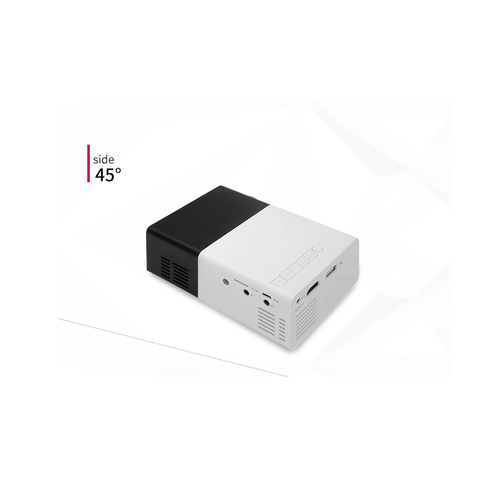 YG300 проектор 320x240 пикселей 600 люмен проектор экран 80 дюймов светодиодный проектор Объектив 3,5 мм аудио HDMI светодиодный мини-проектор