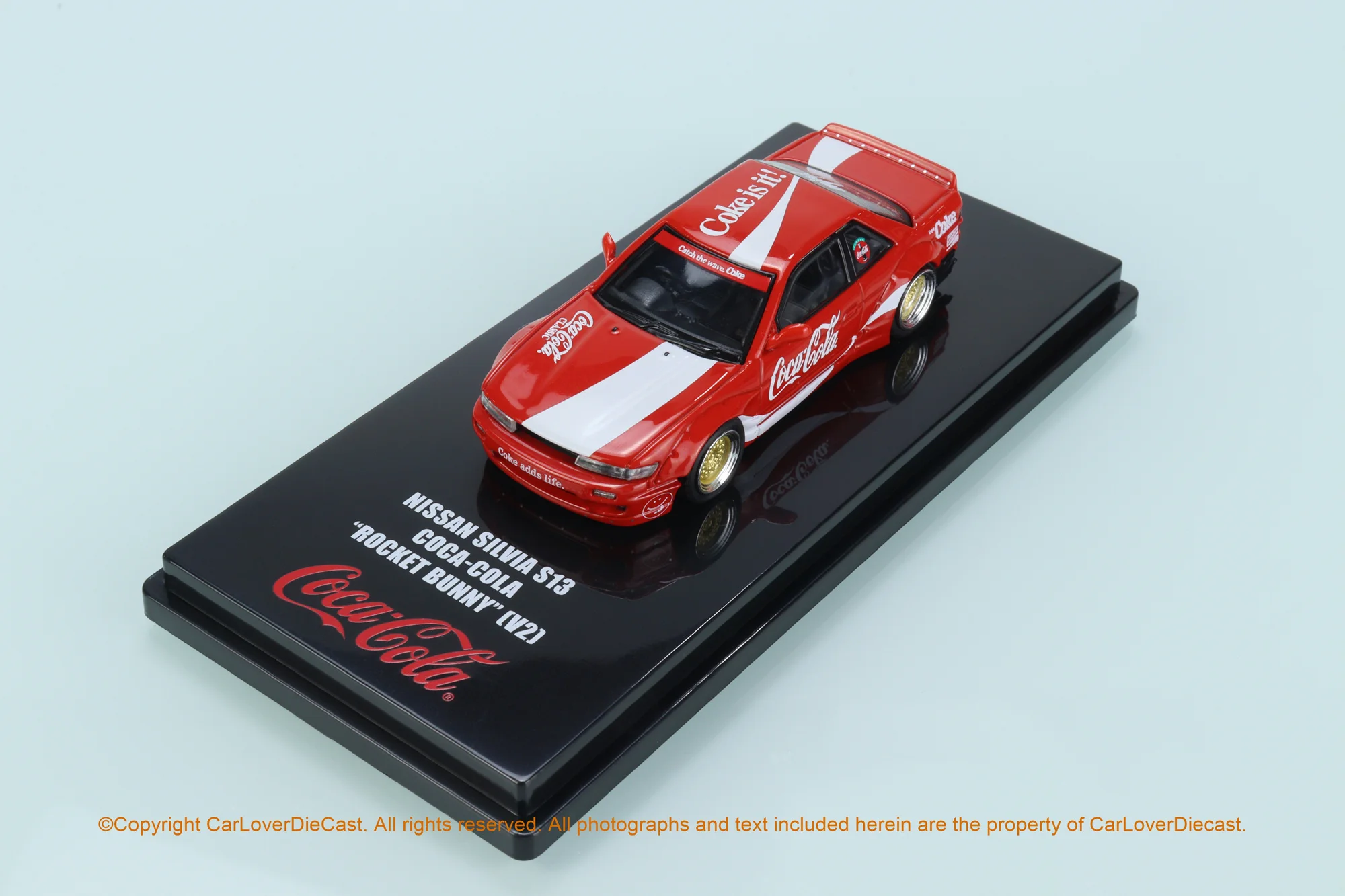 1/64 Diecast Model Car Coke Painting Nissan Silvia S13 Rocket Bunny V2 Perfect Collection Show Toy Holiday Gift | Игрушки и хобби