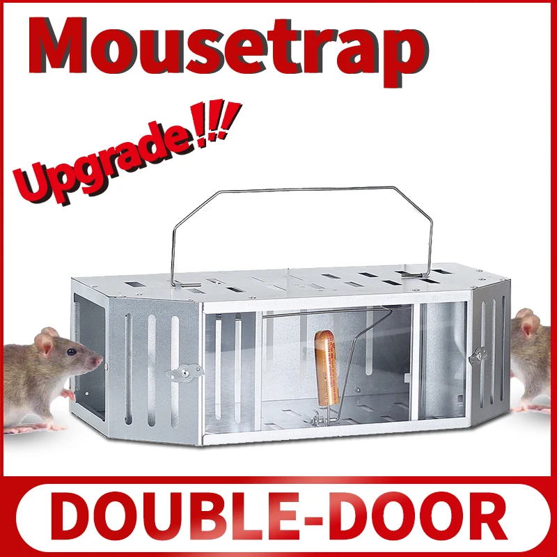 

Household Double-door Mouse Trap Automatic Continuous Mousetrap Reusable Catch High Effect Rat Traps Catcher Killer Mice Rodent