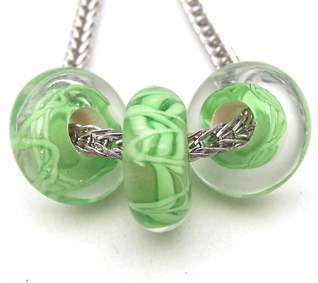 

JGLZ2612 3X 5MM Hole DIY GlassBead Murano Glass beads Fit European Charms Bracelet diy jewelry Lampwork