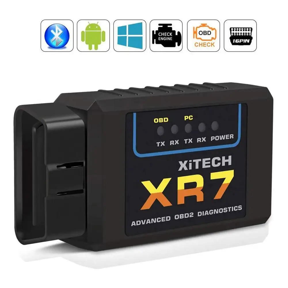 

Car OBD2 Bluetooth Adapter Code Reader ELM327 Diagnostic Device With 1PCS CD