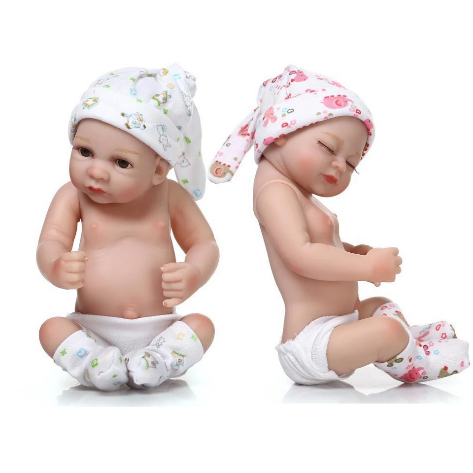 10 дюймов мягкий силиконовый reborn Младенцы Близнецы реалистичные Новорожденные девочка мальчик кукла День Рождения вечерние подарки