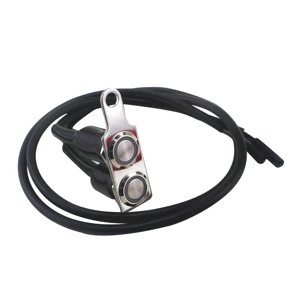 

12V Waterproof LED Halo Motorcycle Handlebar Switch Double ON-OFF Push Buttonto The Metal Bibcock Bracket LED Headlights Switch