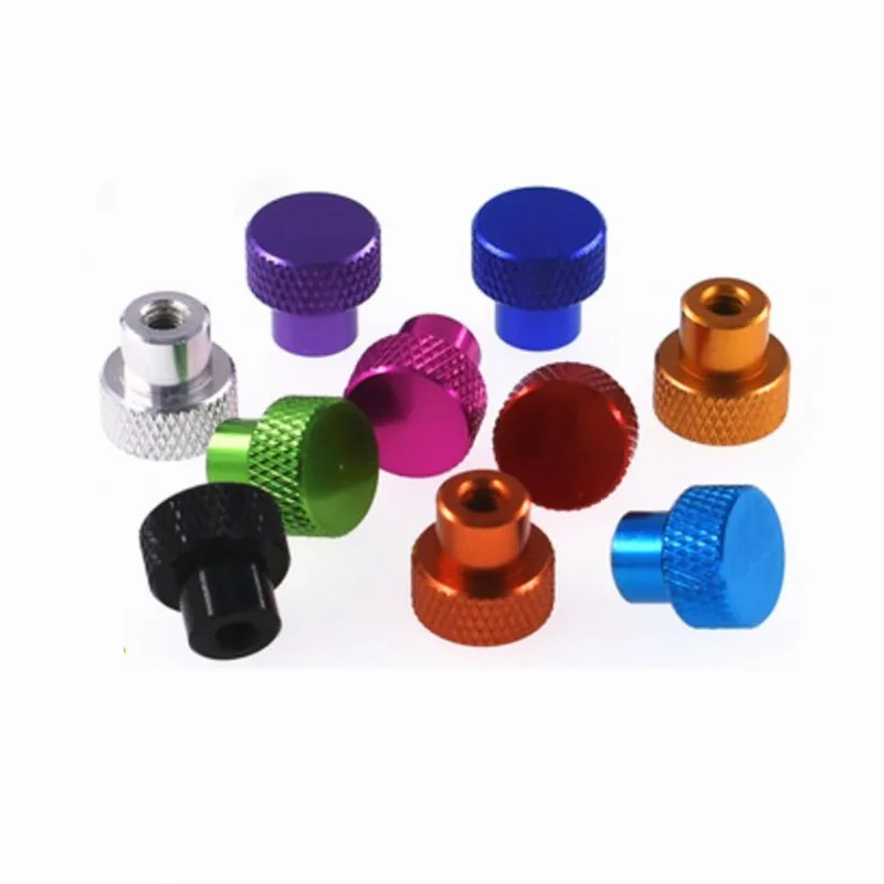 5pcs/lot M3 M4 m5 m6 m8 colourful aluminum blind Frame Hand Tighten Flange Nut step knurled thumb nut | Обустройство дома