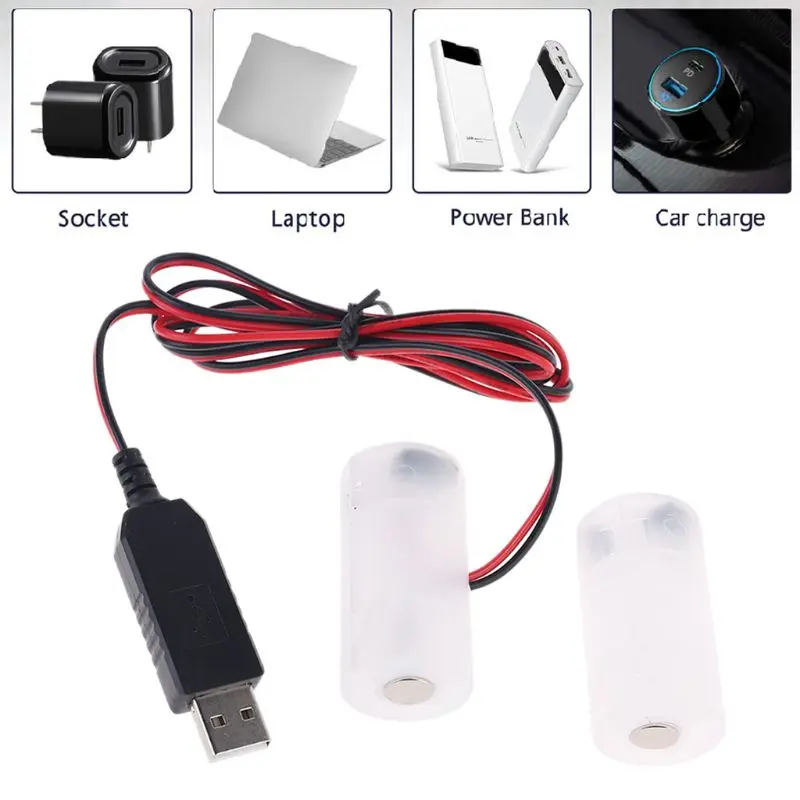 LR14 C Батарея Элиминатор USB Питание заменить от 1 года до 4 шт. 5 щелочные батареи