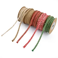5yardslot 8 strands hit color woven cotton linen rope for diy crafts bouquet packing gardening home decor lace ribbons