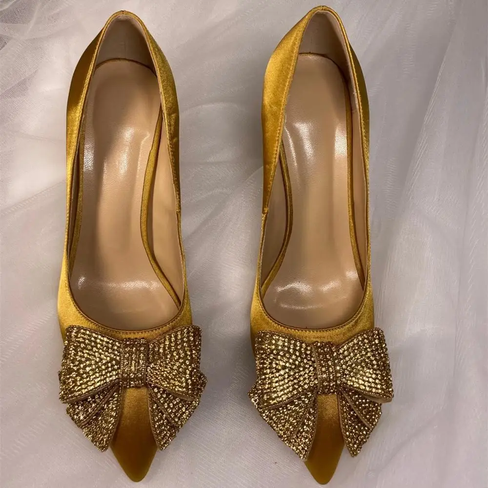 Сезон осень-зима Женские свадебные туфли бриллианты высокого качества с