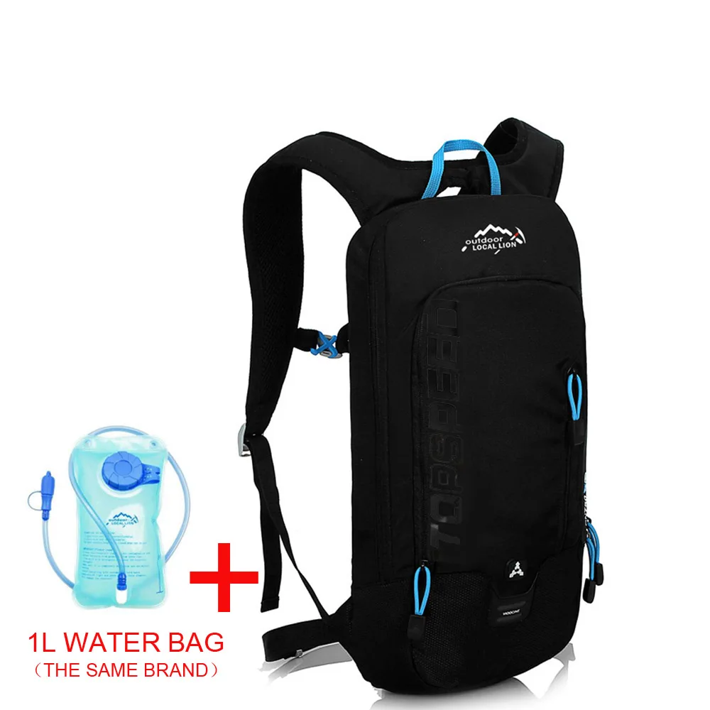Black with water bag LOCAL LION 6L спортивные сумки Сумка для велоспорта походный рюкзак для верховой езды Водонепроницаемая дышащая велосипедная сумка - Цвет: Black with water bag