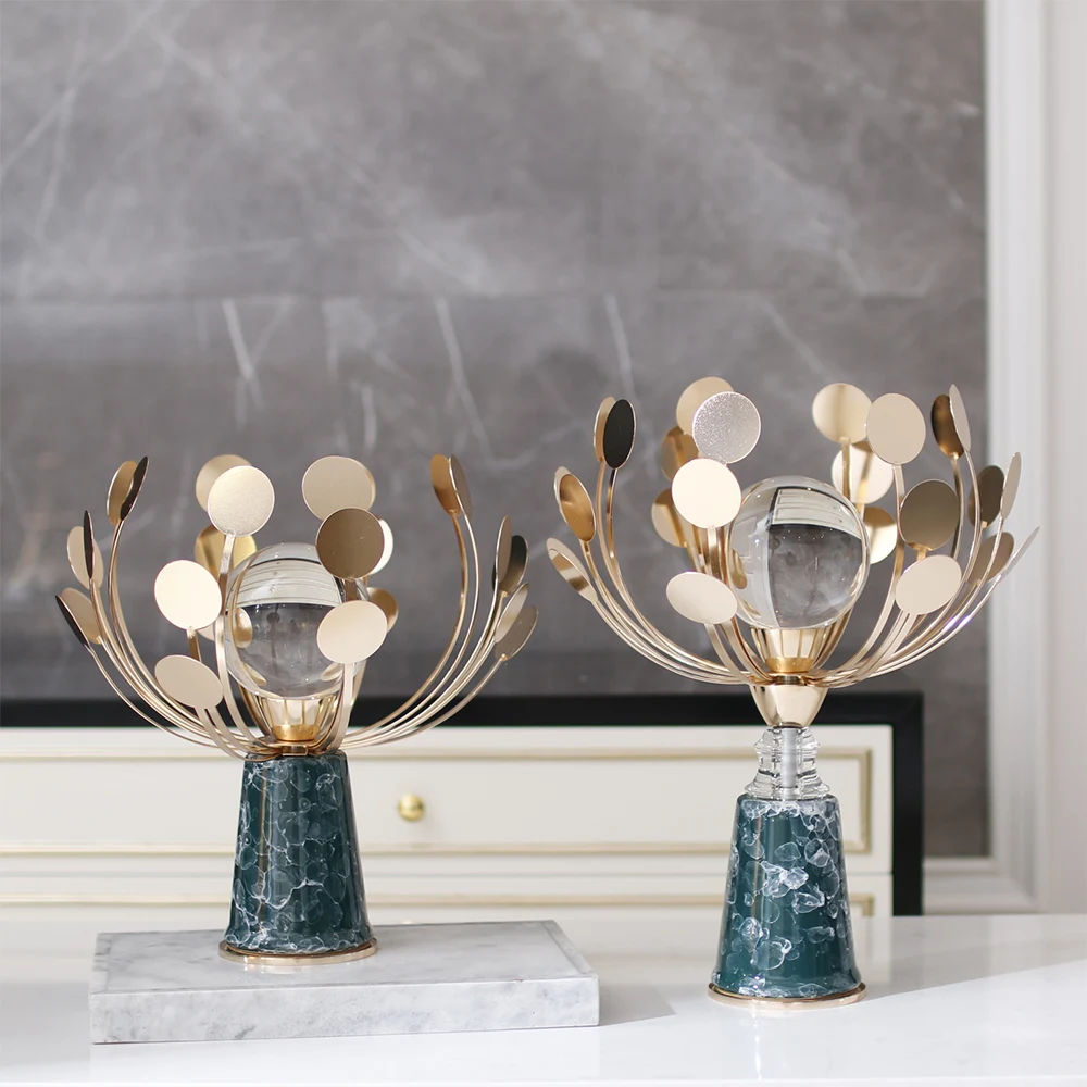 Аксессуары для украшения дома Зеленая Мраморная текстура керамическая