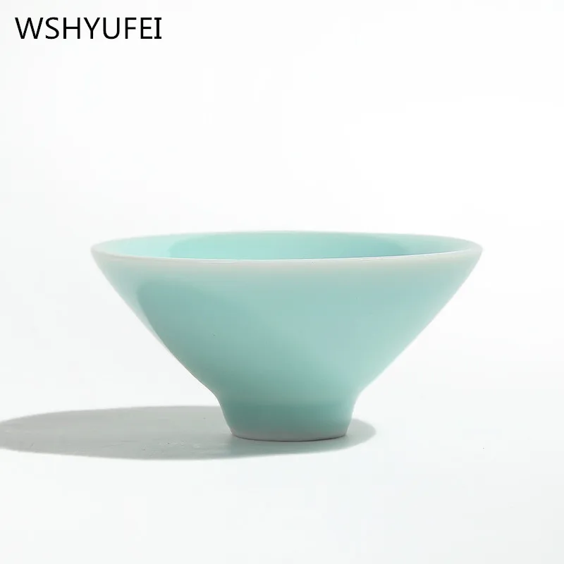 2 шт./лот, чайный набор celadon, чашки кунг-фу, высокое качество, керамическая чашка, современный простой чайный набор, емкость 50 мл, керамическая чашка - Цвет: C