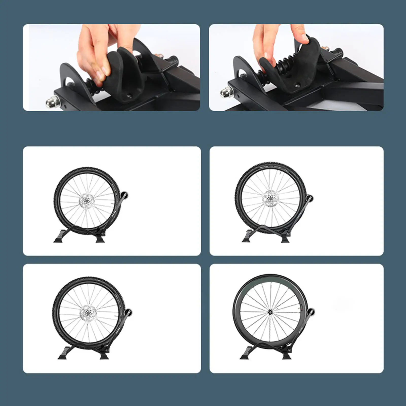 

Plug-in Bike Parking Rack Portable Twin-pole Mountain Bike Support Bike Display Frame Road Cycling Supplies Bike Stand