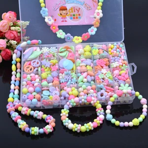 kit for make bracelets beads toys for children diy 24 grid handmade making puzzles beads for girls kit girls toys for 3 5 7 9 11 free global shipping