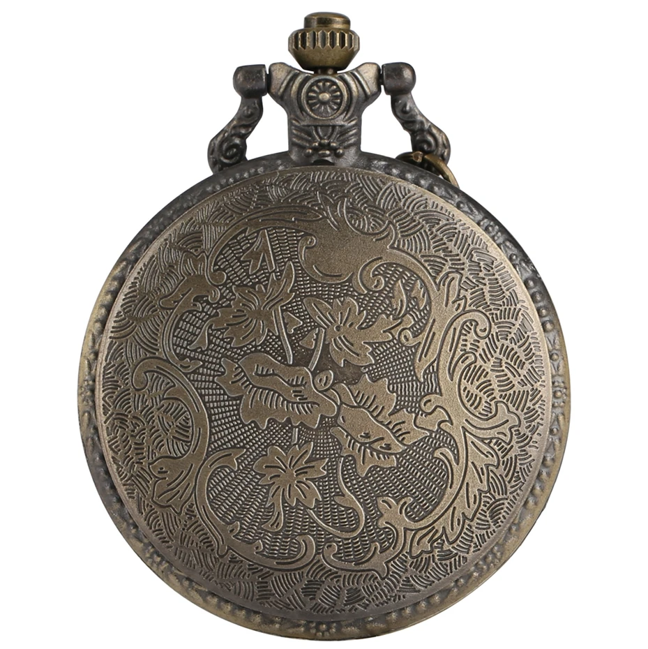 Винтажные 3D антикварные бронзовые мотоциклетные кварцевые карманные часы с