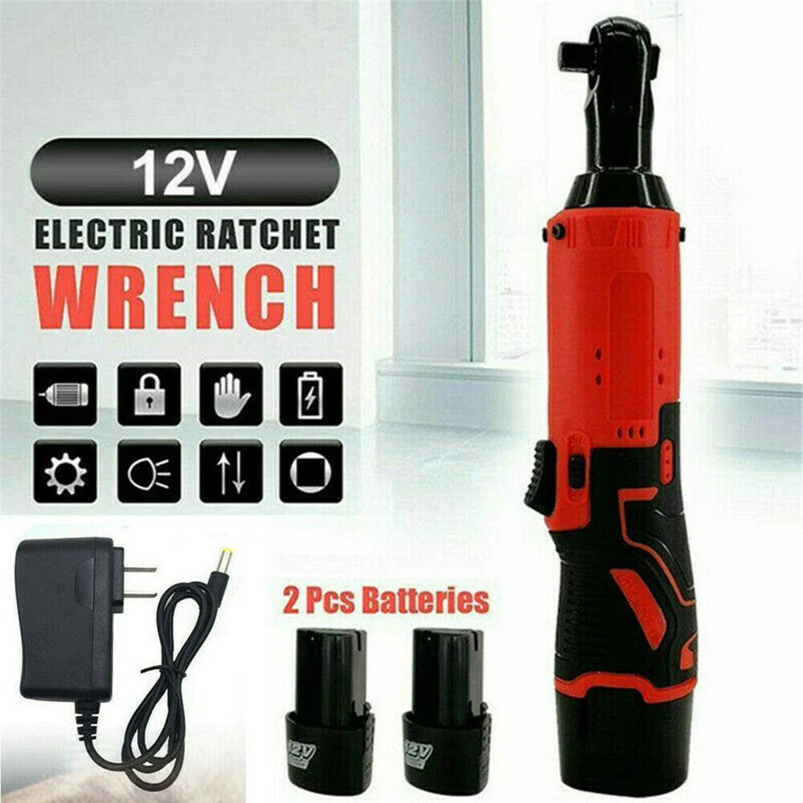 Электрический ключ с трещоткой 12V беспроводной 3/8 дюймовый 4500mAh литиевый
