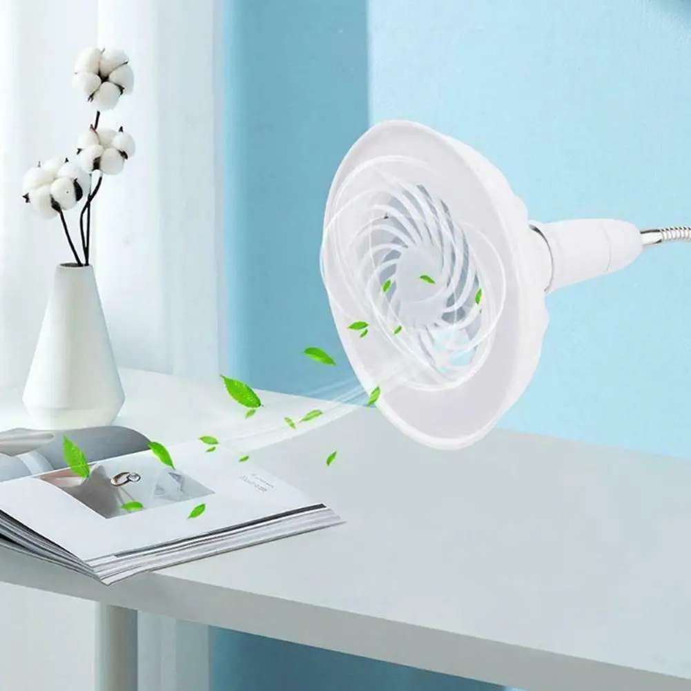 

1Pc Universal AC 220V 6W Ceiling Fan With Led Lamp 2 In 1 Led Light Bulb Electric Fan For Home Office Night Market 2021 Hot Sale