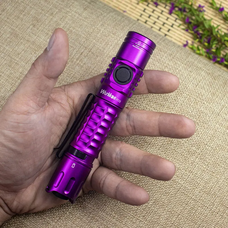 Wurkkos FC12 Tactical Flashlights Rechargeable Torches LED 18650 SFT40 2000lm ATR Power Indicator USB-C IPX8 EDC Hiking Lighting | Лампы и