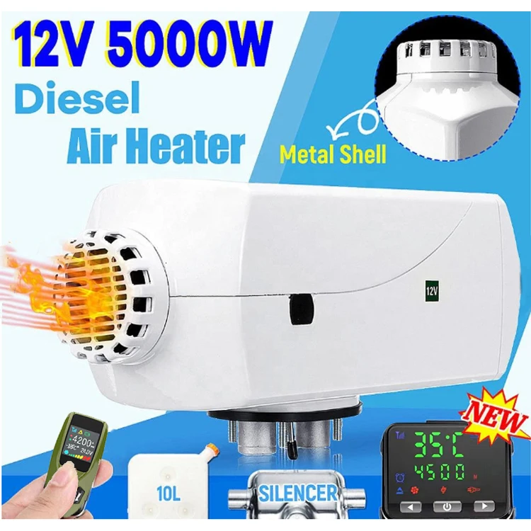 Дизельный подогреватель воздуха с дистанционным управлением 5 кВт 12 В стояночный