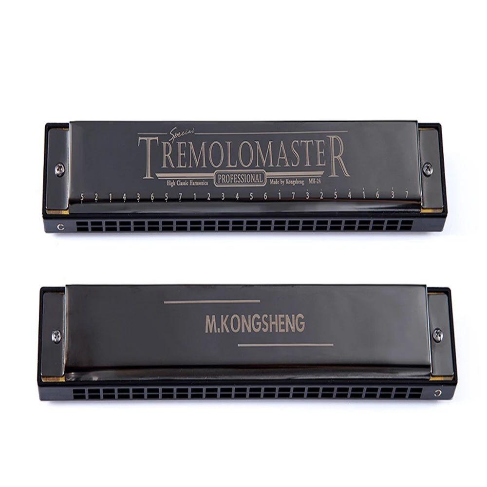 Гармоника Tremolo C Tone с 24 отверстиями стильная гармошка черным ртом для
