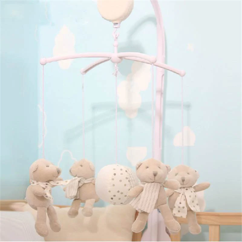 

Baby Rattles Bell Toys Holder Crib Musical Box Mobile Bed Projection Rotating Infant Crib Mobiles Toy Holder Crib Accessories