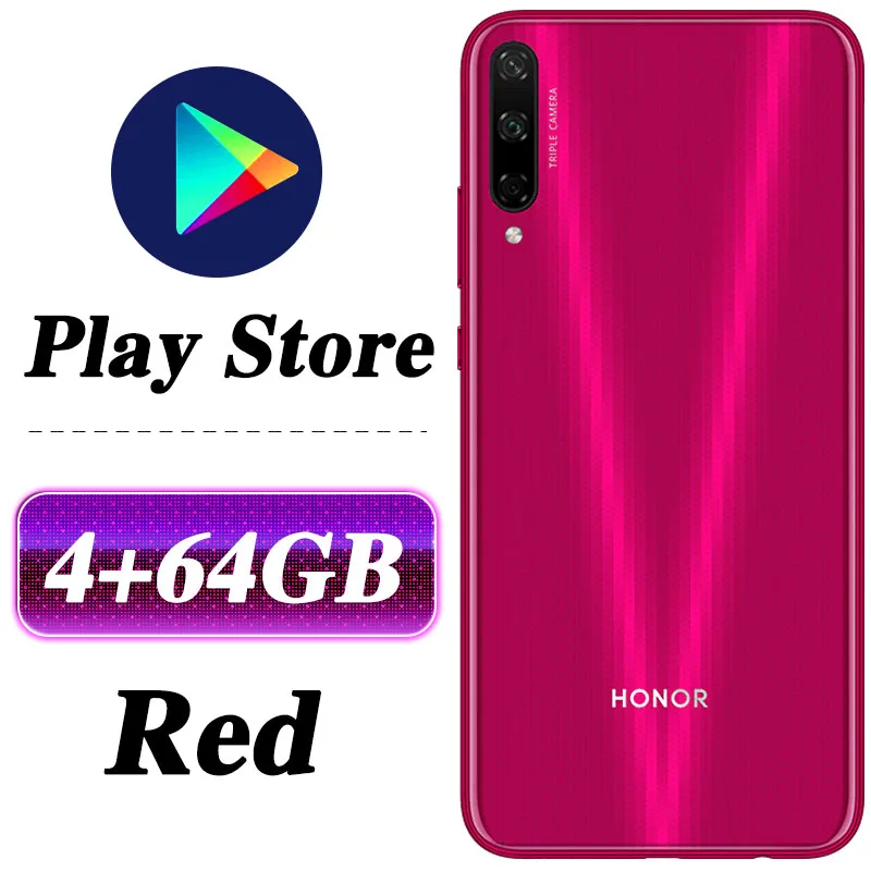 4G 64G Red Honor play 3 мобильный телефон honor play 3 6,39 дюймов, четыре ядра, Android 9,0, разблокировка лица, GPU Turbo 3,0, Поддержка Google play - Цвет: 4G 64G Red
